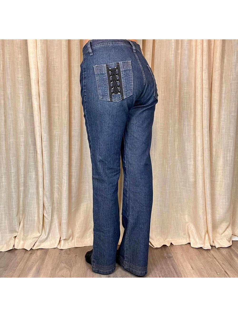 Y2K Lace-Up Jeans - Picture 5 of 7